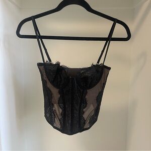 Black Lace Corset Top
